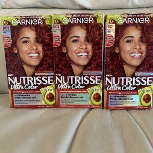 Garnier Nutrisse Ultra Color Permanent Hair Color RC1 Copper Red LOT OF 3